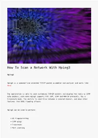 How to Scan a Network with Hping3