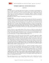 Internet Addiction and Psychopathology in Turkey