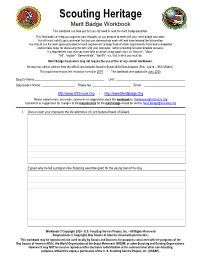 Scouting Heritage Merit Badge Workbook This Workbook Can Help You but You Still Need to Read the Merit Badge Pamphlet