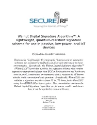 Algebraic Eraser™ and Lightweight Cryptography