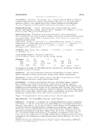 Baddeleyite Zro2 C 2001-2005 Mineral Data Publishing, Version 1 Crystal Data: Monoclinic