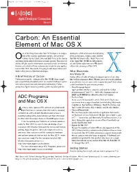 Carbon: an Essential Element of Mac OS X