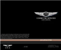 CONNECTED SERVICES User’S Manual