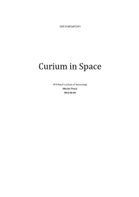 Curium in Space