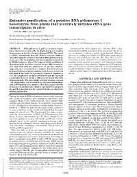 Extensive Purification of a Putative RNA Polymerase I Holoenzyme