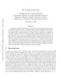Ice Stream Formation