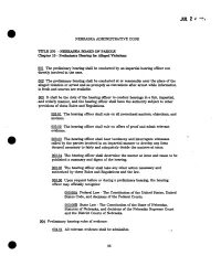Nebraska Administrative Code