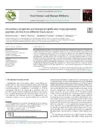 Occurrence, Properties and Biological Significance of Pyroglutamyl