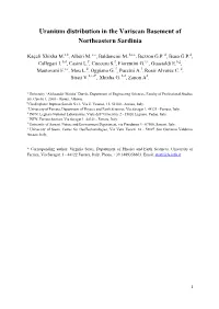 Uranium Distribution in the Variscan Basement of Northeastern Sardinia