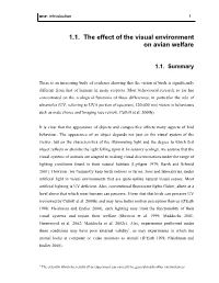 1.1. the Effect of the Visual Environment on Avian Welfare