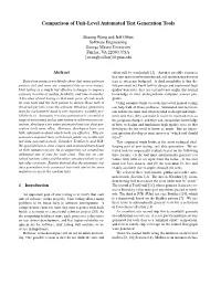 Comparison of Unit-Level Automated Test Generation Tools