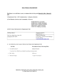 Eeo Public File Report