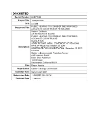 Public Hearing to Consider the Proposed Advanced