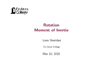 Rotation Moment of Inertia