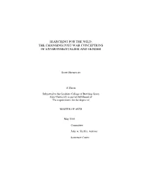 Searching for the Wild: the Changing Post-War Conceptions of Environmentalism and Gender