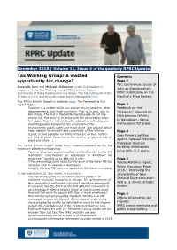 Tax Working Group