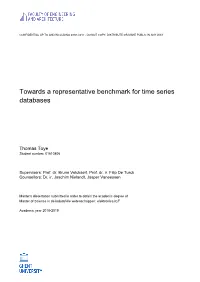 Towards a Representative Benchmark for Time Series Databases