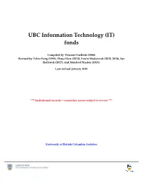 UBC Information Technology (IT) Fonds