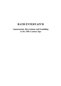 Bath Entertain'd
