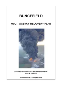 Buncefield Multi-Agency Recovery Plan – Draft Version 1.1 (January 2006)