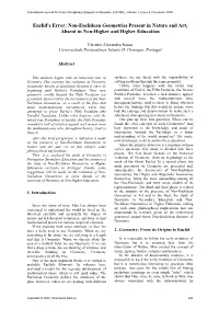 Euclid's Error: Non-Euclidean Geometries Present in Nature And