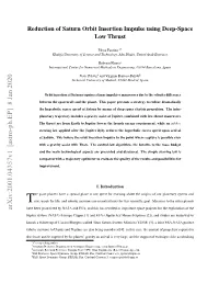 Reduction of Saturn Orbit Insertion Impulse Using Deep-Space Low Thrust