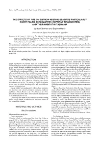 The Effects of Fire on Burrow-Nesting Seabirds Particularly Short-Tailed Shearwaters