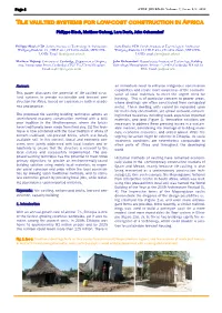 Tile Vaulted Systems for Low-Cost Construction in Africa