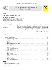 Transition Radiation Detectors