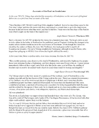 Accounts of the Raid on Lindisfarne