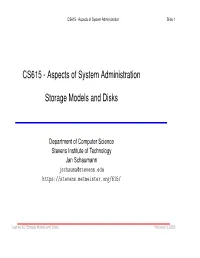 CS615 - Aspects of System Administration Slide 1