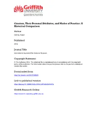 Curators, Their Personal Attributes, and Modes of Practice: a Historical Comparison