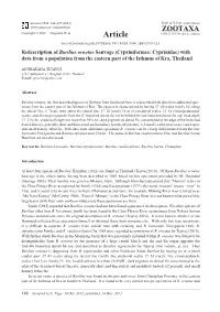 Cypriniformes: Cyprinidae) with Data from a Population from the Eastern Part of the Isthmus of Kra, Thailand