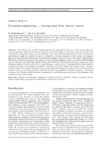 Ecosystem Engineering — Moving Away from 'Just-So' Stories