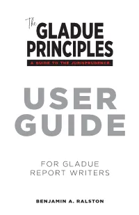 Gladue Principles a Guide to the Jurisprudence User Guide