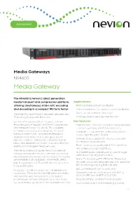 Media Gateways NX4600 Media Gateway