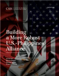Building a More Robust U.S.-Philippines Alliance a Report of the CSIS Sumitro Chair for Southeast Asia Studies