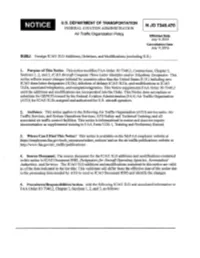 Foreign ICAO 3LD Additions, Deletions, and Modifications (Excluding U.S.)