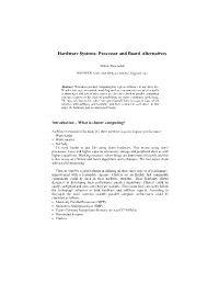 Hardware Systems: Processor and Board Alternatives