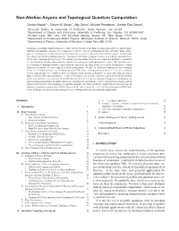 Non-Abelian Anyons and Topological Quantum Computation