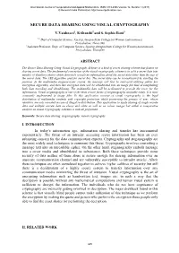 Secure Data Sharing Using Visual Cryptography