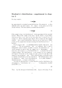 Student's T Distribution
