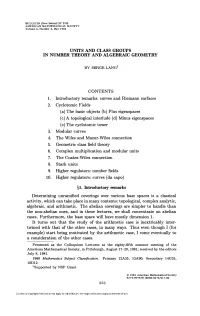 Units and Class Groups in Number Theory and Algebraic Geometry