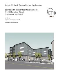 Article 80 Small Project Review Application Bowdoin St Mixed Use