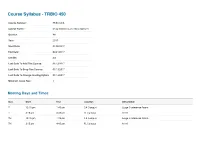 Course Syllabus - TRBIO 450