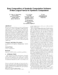 Easy Composition of Symbolic Computation Software: a New Lingua Franca for Symbolic Computation