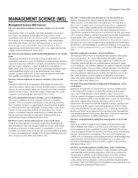Management Science (MS)