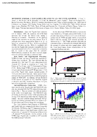 Meteorite Wis91600: a New Sample Related to a D- Or T-Type Asteroid