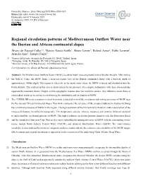 Regional Circulation Patterns of Mediterranean Outflow Water Near