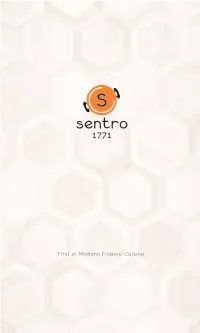 Sentro Main Menu FA
